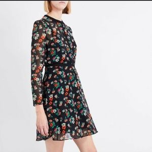 NWT Maje rayon long sleeve floral print dr…